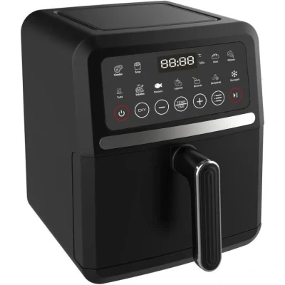 Image de LITTLE BALANCE 8725 Crousty Light, Friteuse sans huile, Air Fryer, 11 programmes pré définis, 5 litres pour 4 personnes, 1500 W, Noir