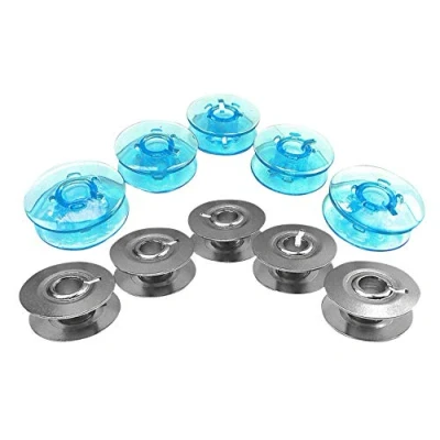Image de bobines bleues et métalliques pour machines à coudre Pfaff varimatic Lot de 10
