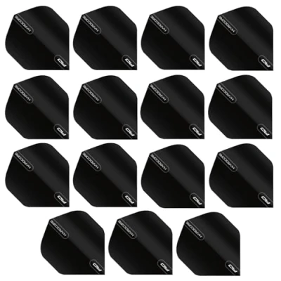 Image de RED DRAGON Hardcore XT Noir Extra Épais Standard Fléchettes Dart Flights 5 Jeux par Paquet (15 Vols au Total)