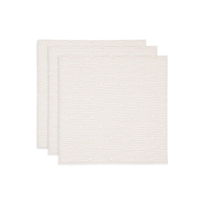Image de Jollein Lange Gaze de Coton Small 70x70cm Miffy Stripe Biscuit 3 Unités