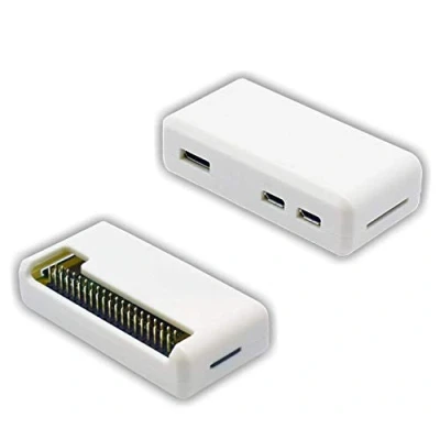Image de SB Haute qualité Raspberry Pi Zero Étui Transparent/Transparent Accés à Tous Les Ports monté in 30 Secondes Ouvert and Fermé Blanc