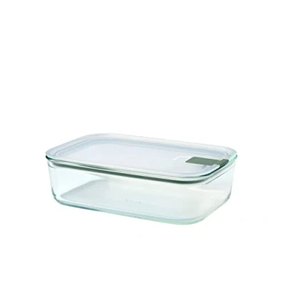 Image de Mepal Boîte de conservation alimentaire en verre EasyClip rangement avec couvercle et fermeture à pression Convient pour le micro ondes, four congélateur 1500 ml