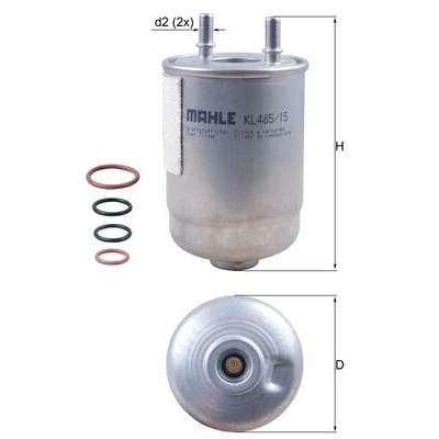Image de MAHLE ORIGINAL KL 485/15D Filtre à Carburant de conduite 10 10,0 RENAULT: Megane 3 Coupe, CC