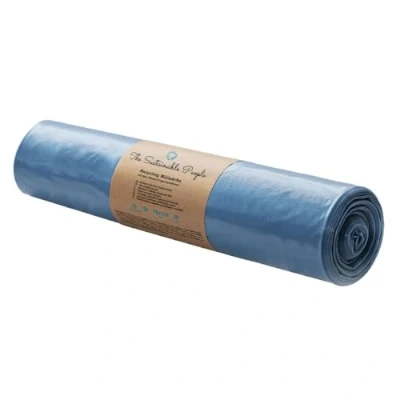 Image de sacs poubelle recyclés TSP 120L fabriqués à partir de matériaux 100 % (PE) certifiés Ange Bleu rouleau 25 Type 60 extra (30 µm) 700x1100 mm pour les déchets plus légers