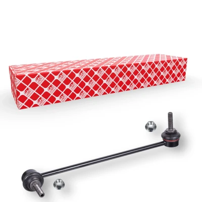 Image de FEBI BILSTEIN 104619 Biellette de barre stabilisatrice Essieu avant gauche 299 M10 x 1,5 avec écrou autobloquant, sans embout conique Acier