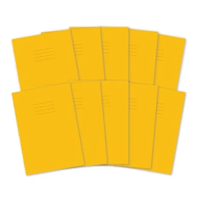 Image de Hamelin Cahier d&#039;exercice ligné et marge 48 pages A4 8 mm jaune (paquet de 10)