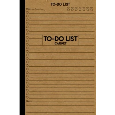 Image de to do list carnet: Cahier avec un planificateur des tâches et notes quotidiennes.