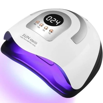 Image de UIHOL Lampe UV Ongles Gel, 380W 81 LED Lumières Séchage Rapide, Professionnel Sèche Automatique machine, Grand LCD Ecran, 4 Minuteries 10s/30s/60s/99s pour Vernis Semi Permanent, Salon Maison