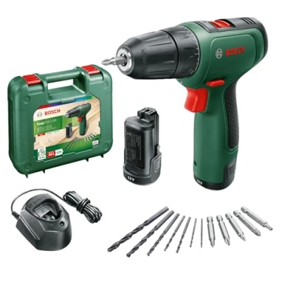 Image de Bosch Home and Garden Perceuse visseuse sans fil EasyDrill 1200 (2x batteries, système 12V, en coffret de transport)