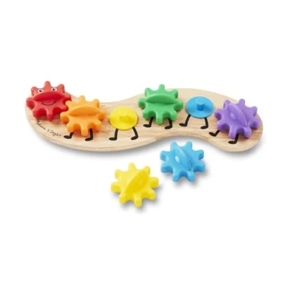 Image de Melissa &amp; Doug Chenille Arc en Ciel bois, Jouet bois Montessori, Jouets d&#039;éveil et 1er âge, d&#039;activité de développement, Cadeau pour garçons filles 2 3 4 ans