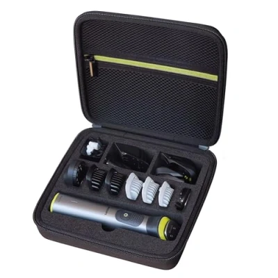 Image de Woollo Étui Compatible avec Philips Multigroom Series 7000,Tondeuse Tout en Un Équipée MG7930/15 MG7950/15,Tondeuse à Barbe Portable Boîte de Voyage Rigide,Case Étanche pour Seri(Sac Vide Seulement)