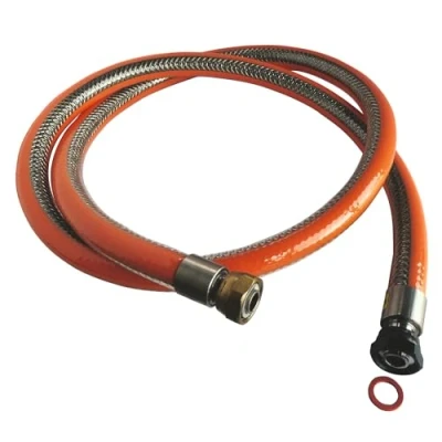 Image de SOMATHERM FOR YOU, Flexible inox 2m pour bouteille Butane/Propane Raccords écrou tournant 20/150 et 15/21 Durée illimitée Idéal alimenter vos appareils au gaz