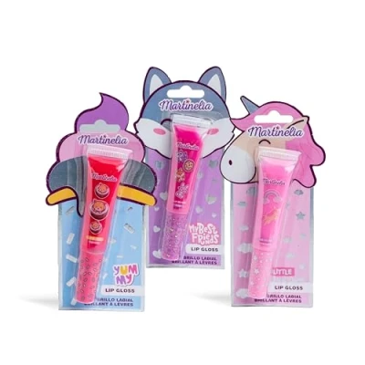 Image de MARTINELIA Gloss Pour Enfant Brillant à Lèvres Aromatisé Fille Maquillage Non Toxique Modèle aléatoire (Noix De Coco, Raisin, Fraise) 1 Unité