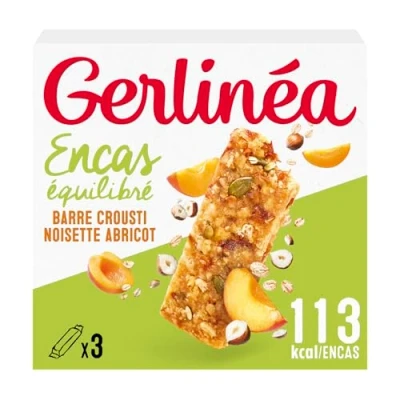 Image de Gerlinéa Croüsti Abricots Noisettes Graines de Courge Barre Céréales pour un Encas Équilibré 218096