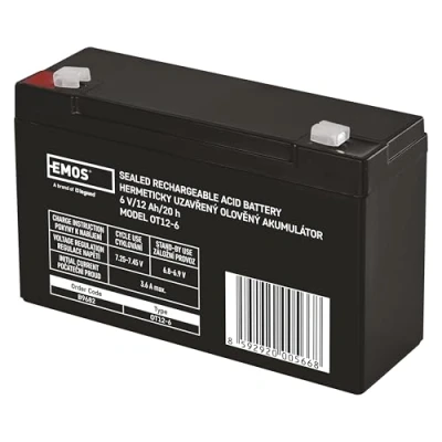 Image de Emos Batterie au plomb sans entretien 6 V 12 Ah 1 pièce B9682