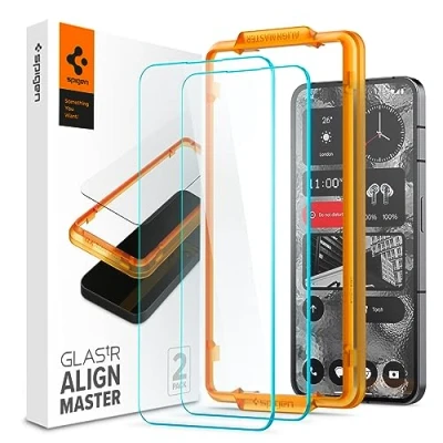 Image de Spigen Verre Trempé Protection D&#039;Écran avec Montageframe Nothing Phone (2) Lot De 2