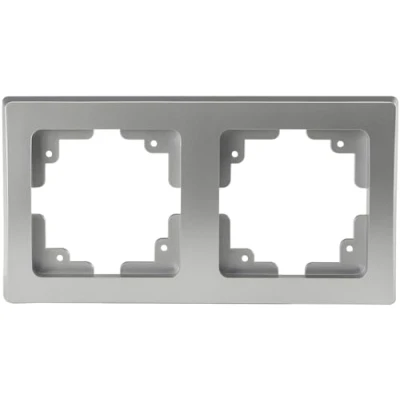 Image de Delphi Cadre Mural Double pour 2 Composants encastrés Gris argenté