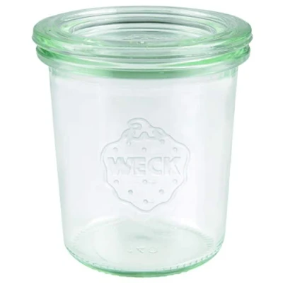 Image de Weck 761 Lot de 12 bocaux en verre transparent 140 ml (conservation qualité supérieure, avec couvercle verre, pour la conservation ; résistants à chaleur, passent au micro ondes, four,