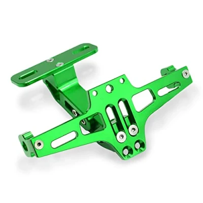 Image de MZ STORE Universel CNC Aluminium Arrière Supports de Plaque D&#039;immatriculation pour Z1000SX Z1000 Z900 Z800 Z750 Z750S Z650 Z300 Z250(Vert)