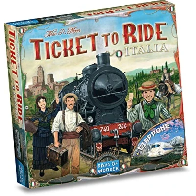 Image de Asmodee Ticket to Ride: Italie + Japon Jeu de Table, édition en Italien (8507), Single, 720632, Multicolore, Taille Unique