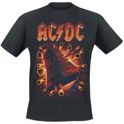Image de AC/DC Hells Bells Explosion Homme T Shirt Manches Courtes Noir L 100% Coton Regular/Coupe Standard