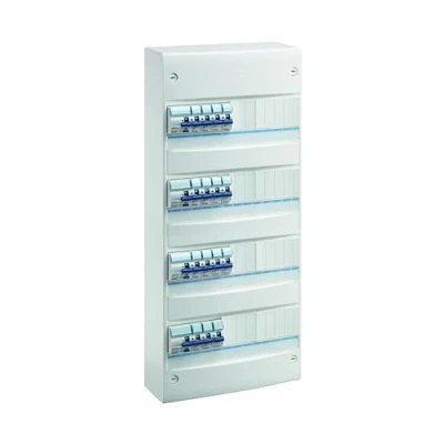Image de GEWISS TABLEAU LOGEMENT PRÉÉQUIPÉ À VIS 4R 52 MODULES 1 ID 2P 63A 30MA TYPE AC + 2 40A A 15 DISJ. 1P+N: 7 X 16A, 20A, 32A