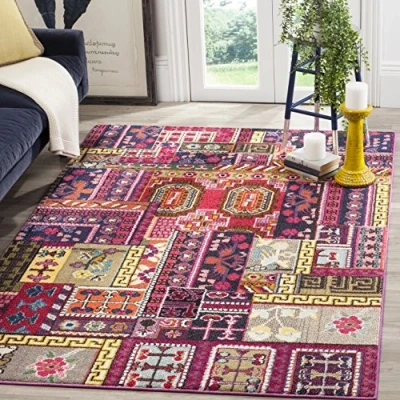 Image de Safavieh Grand Tapis de Salon rectangulaire pour Une Utilisation en intérieur, Polypropylène, Rose/Multi, 200 X 300 cm