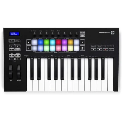 Image de Novation Launchkey 25 [MK3] clavier maître MIDI — intégration parfaite avec Ableton Live. mode Chord, Scale et arpégiateur. Tous les logiciels qu&#039;il vous faut pour produire de la musique.