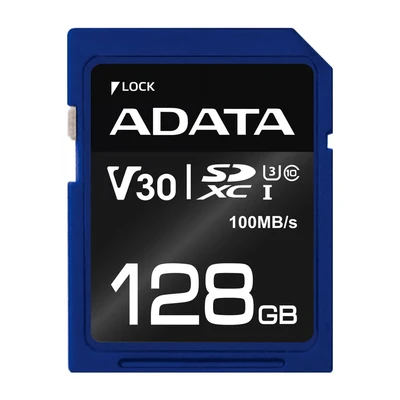 Image de ADATA ASDX128GUI3V30S R mémoire flash 128 Go SDXC UHS I Classe 10 Neuf