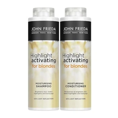 Image de John Frieda Sheer Blonde Highlight Shampooing hydratant et après shampoing Duo Value Bundle pour cheveux blonds traités Naturaland 2 x 500 ml