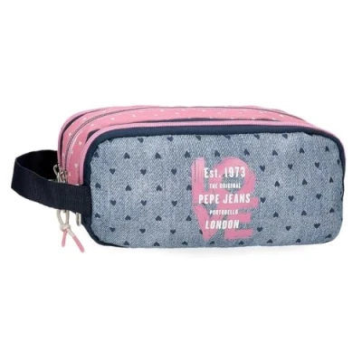 Image de Pepe Jeans Noni Denim Trousse Triple Multicolore 22 x 10 9 cm Polyester by Joumma Bags Bags, Multicolore,
