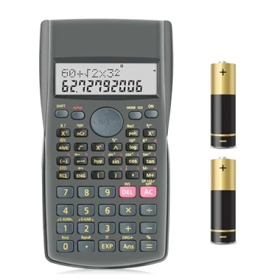 Image de HIHUHEN Calculatrice scientifique en ingénierie à 2 lignes (KK 82MS)