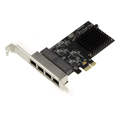 Image de KALEA INFORMATIQUE Carte contrôleur réseau PCIe 4 Ports LAN RJ45 Gigabit Ethernet 10 100 1000 Mbps avec Quadruple Chipset Realtek RTL8111H