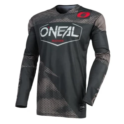 Image de O&#039;NEAL Maillot Moto et vélo Enduro Séchage Rapide matériau léger, Offre Une Grande liberté de Mouvement, Coupe Slim Fit Mayhem Covert Adulte Gris/Anthracite Taille L