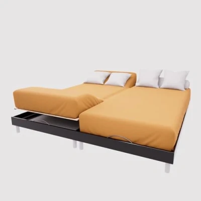 Image de Soleil d&#039;ocre, TPR Cotton Fitted Sheet, 57 Thread Count, 2 x 70 190 cm, Mustard