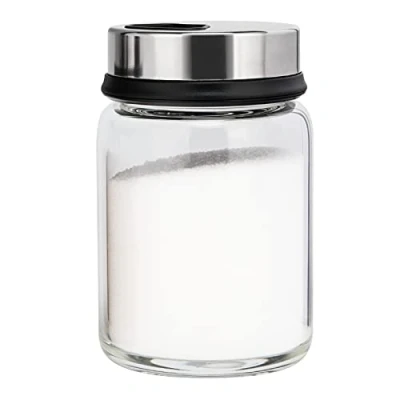 Image de aiface Bocaux à Épices, Pots Épices en Verre Borosilicaté, Pot de Rangement 150ml avec Couvercle Rotatifs pour les ou Sels Dans la Cuisine le Barbecue L&#039;extérieur