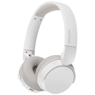 Image de Philips TAH3209WH Casque sans Fil Supra aural Bluetooth léger, Isolation phonique Passive, 25 Heures d&#039;autonomie, Son Naturel, appels clairs, Basses dynamiques, Recharge en 2 Via USB C Blanc