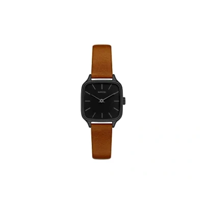 Image de KOMONO Kate Black Cognac Women&#039;s Japanese Quartz Analogue Watch with Leather Strap