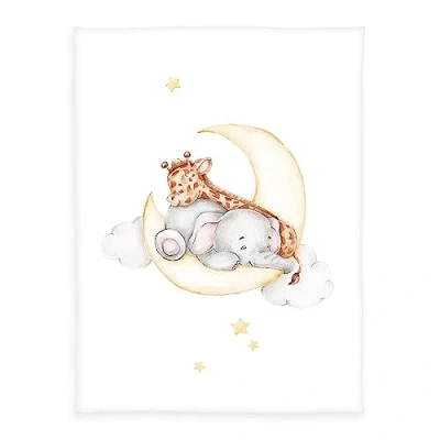 Image de Herding Baby Best Couverture Polaire en Microfibre, Sleeping On The Moon, 75 x 100 cm, 100% Polyester