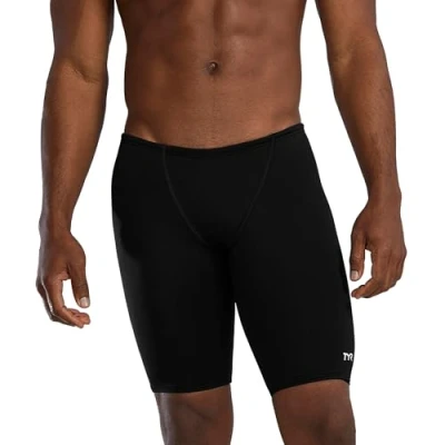 Image de TYR Homme Short De Bain Durafast Elite Solid Jammer pour, Noir, 38 EU
