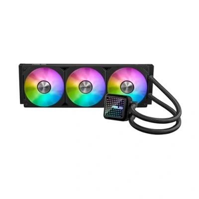Image de ASUS PRIME LC 360 ARGB Refroidisseur de liquide pour CPU tout en un (Zone contact avec processeur, tuyaux renforcés, ventilateurs préinstallés, Aura Sync RGB)
