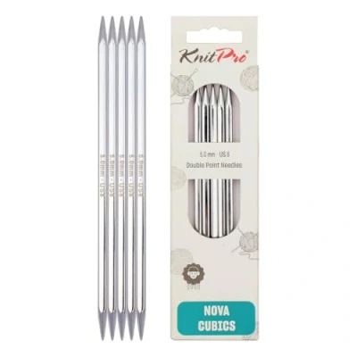 Image de KnitPro KP12131 Cubique de Nova Aiguille Double Pointe Bois Multicolore 22 x 0,7 11,2 cm