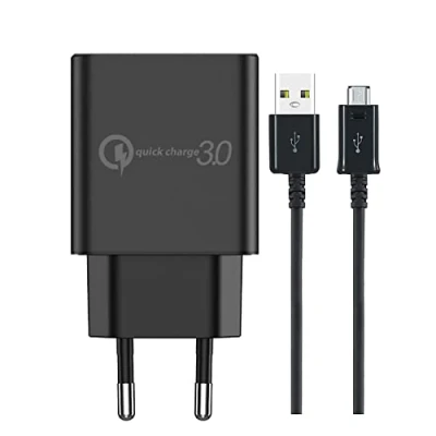 Image de Chargeur rapide 18 W pour Samsung Galaxy Tab A10.1/A 7.0 (2016) Câble de charge micro USB 1,5 m Adaptateur secteur S7 Edge S6 S5 A10 A03 A02 A01 A6 A6+ 2018 Xcover 4 3 A3 A5
