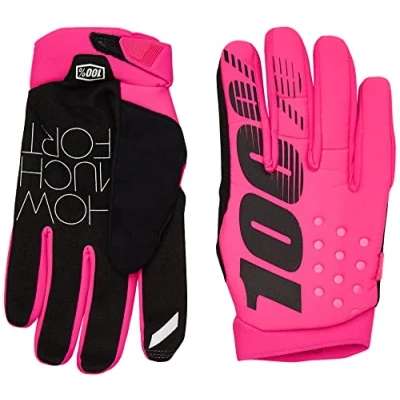Image de Générique 100% 2021 Brisker Gants Thermique pour Temps Froid Gloves, Rose Fluorescent, M Unisex