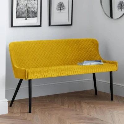 Image de Julian Bowen Banc avec dossier haut Luxe, moutarde