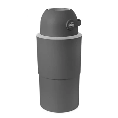 Image de Chicco Poubelle à Couches XL, Contrôle Les odeurs, élimination des Couches, compacte et Peu encombrante, 15 Sacs Odour Off Inclus, Pas Besoin de recharges, utilise normaux, Gris
