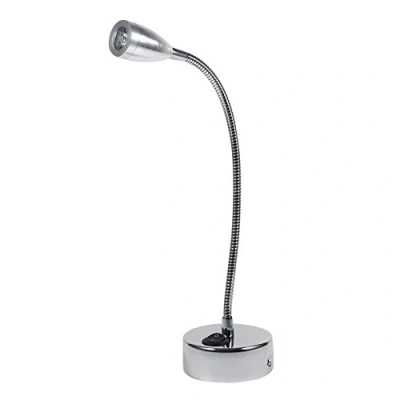 Image de Zerodis Lampe de Lit 3W 85 265V Flexible Réglable Col Cygne Chambre Chevet Applique Murale Lecture avec Bouton(avec commutateur blanc chaud 3000 3205K)