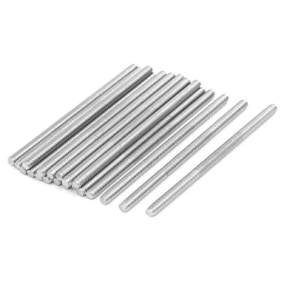 Image de sourcing map tige filetée M4x80mm Acier inoxydable 304 entièrement Ton argent goujons 20pcs