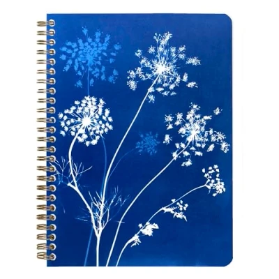 Image de Clairefontaine 83504C Un Carnet A Spirale motifs Floral / Cyanotype A5 14,8x21 cm 148 Pages Lignées Papier Blanc 90g à grain Collection 4 visuels livraison aléatoire