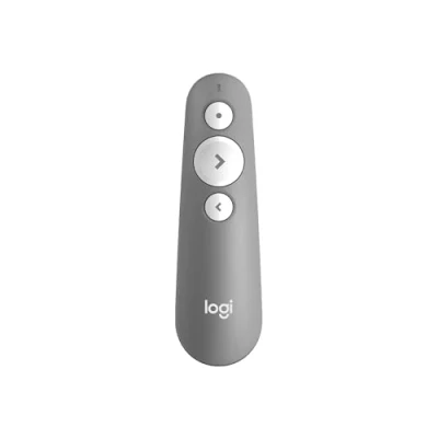 Image de Logitech R500s de classe 1 Bluetooth et USB Télécommande présentation laser/ Compatibilité universelle, portée 20 m, personnalisable Gris clair